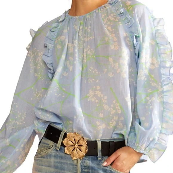 Cynthia Rowley Claudia Blouse - Sz. L - NWT - Picture 1 of 7